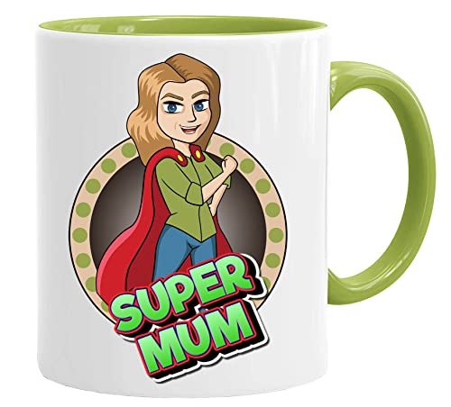 Mama Tasse - Super Mama & Geschenkbox Set - Kaffee Mama Tasse zum Frühstück Geburtstag Geschenk für Mama Muttertag von Acen Merchandise