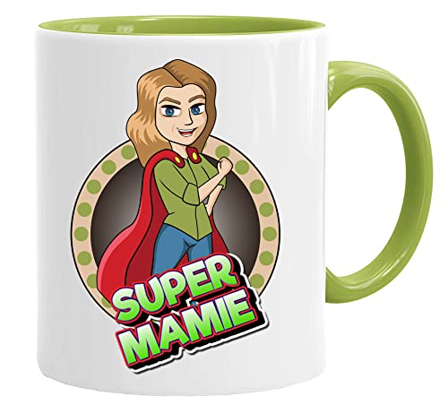 Mamie Tasse/Tasse – Super Mamie – Originale Tasse/Geschenk für Geburtstage, Osterfeier, Keramik, 350 ml von Acen Merchandise