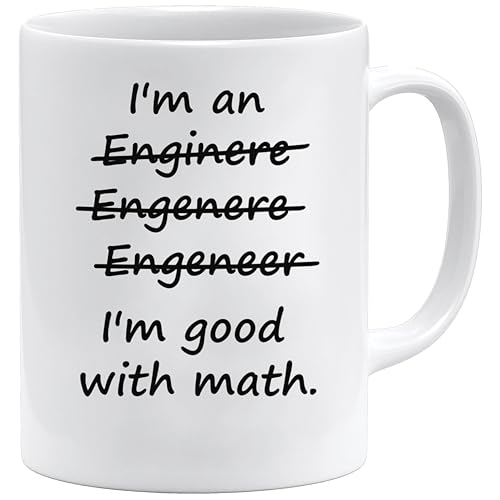 Orama I'm an Engineer im Good with Math-Lustige Neuheiten Tee Kaffee Keramik Weiß Tasse 325,3 ml, 1 Stück (1er Pack) von Acen Merchandise