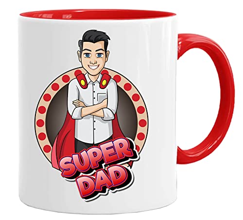 Papa Tasse - Super Dad & Geschenkbox Set - Kaffee Papa Tasse zum Frühstück Geburtstag Geschenk für Papa Vatertag von Acen Merchandise