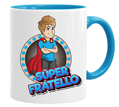 Super Fratello Tasse/Becher/Mug - Super Fratello - Schöne und lustige Kaffeetasse als Geschenkidee für Vatertagsgeschenk. Keramik 350 ml - Geschenkidee Geschenk von Acen Merchandise