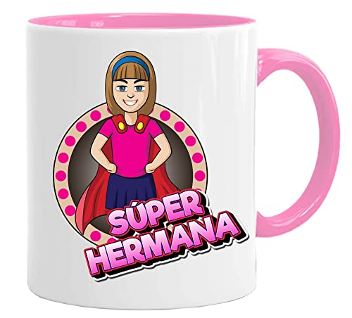 Super Hermana Tasse/Becher/Mug - Super Hermana - Schöne und lustige Kaffeetasse als Geschenkidee für Vatertagsgeschenk. Keramik 350 ml - Geschenkidee Geschenk von Acen Merchandise
