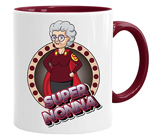 Super Nonna Tasse/Becher/Mug - Super Nonna - Schöne und lustige Kaffeetasse als Geschenkidee für Vatertagsgeschenk. Keramik 350 ml - Geschenkidee Geschenk von Acen Merchandise