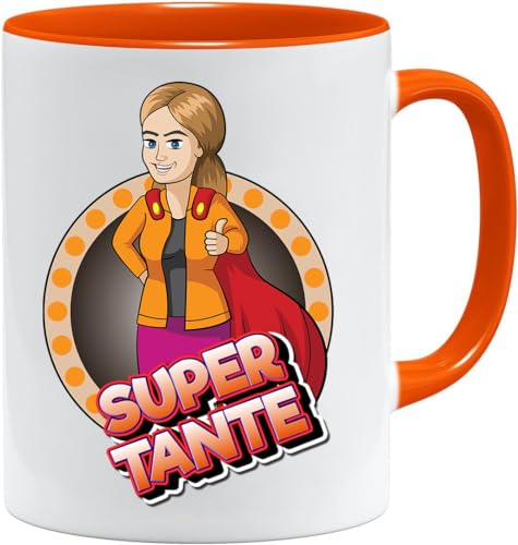 Tante Tasse/Becher/Mug - Super Tante - Schöne und lustige Kaffeetasse als Geschenkidee für Tanten. Keramik 350 ml - Geschenkidee Geschenk von Acen Merchandise