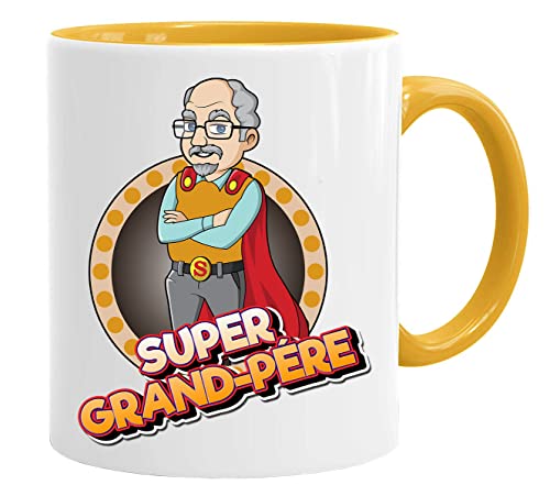 Tasse mit Aufschrift "Grand-Vater" – Originale Tasse/Geschenk für Geburtstage, Osterfeier, Keramik, 350 ml von Acen Merchandise