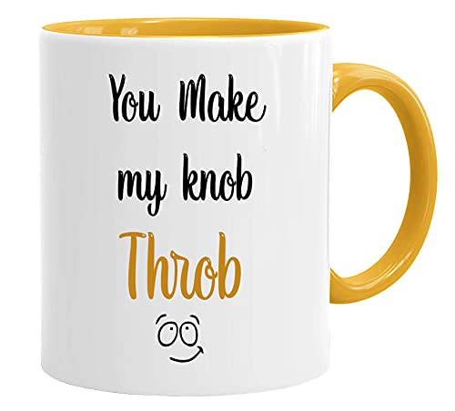 Tasse mit Knauf-Throb-Motiv, für Geburtstage, Weihnachten, lustiges Geschenk, Fest, groß, robuster Griff, spülmaschinen-/mikrowellengeeignet von Acen Merchandise