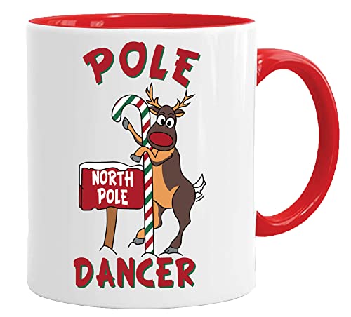 Tasse mit Rudolf | Pole Dancer | Weihnachtstasse Schöne und lustige Kaffeetasse als Geschenkidee beidseitig Bedruckt von Acen Merchandise