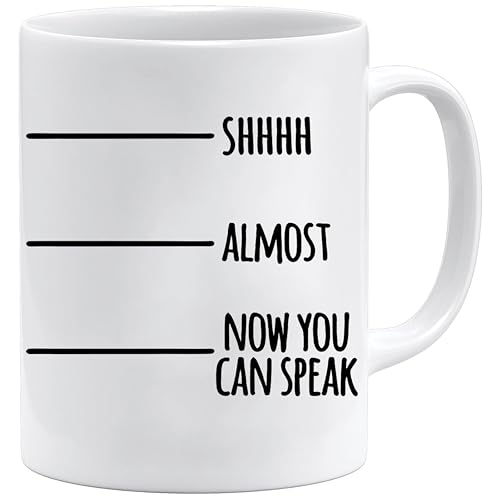 Acen Merchandise Tasse mit SSSHHH | Lustige Kaffeetasse für Herren Vatertag Geburtstag | Geschenkidee für Schwester Beste Freundin Kollegen Fototasse Weiß von Shotdeadinthehead