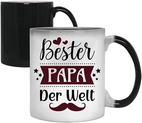 Tasse mit Spruch | Bester Papa der Welt | Farbwechsel Tasse | Geschenk Väter Geburtstag | Kaffeetasse Teetasse Geschenkidee Geschenk | Tasse von Acen Merchandise