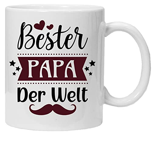 Tasse mit Spruch | Bester Papa der Welt Geschenk Väter Geburtstag | Kaffeetasse Teetasse Geschenkidee Geschenk | Tasse (Weiß) von Acen Merchandise