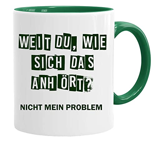 Tasse mit Spruch - NICHT MEIN PROBLEM - Becher/Mug als witziges Geschenk/Lustige und Originelle Geschenke/Tee-Kaffeetasse inkl. Geschenkbox von Acen Merchandise