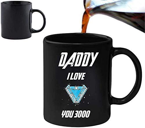 Tasse mit Spruch lustig 'Daddy I love you 3000' Liebestassen Valentin Geschenk für Sie Ihn verliebte Paare Rot mit Geschenkbox von Acen Merchandise