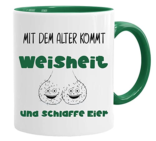 Tasse zum Geburtstag | Weisheit und schlaffe Eier - Becher/Mug als witziges Geschenk/Lustige und Originelle Geschenke/Tee-Kaffeetasse von Acen Merchandise