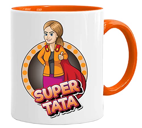 Tata Tasse/Tasse – Super Tata – Originale Tasse/Geschenke für Geburtstage, Osterfeier, Keramik, 350 ml von Acen Merchandise