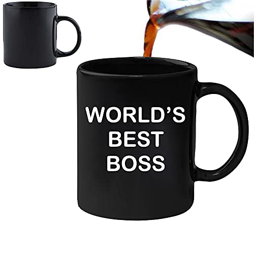The Office Dunder Mifflin World's Best Boss Magic Heat Changing Tasse Weihnachten Funny Gift Presents Celebration Spülmaschinenfest Mikrowellenfest, Schwarz/Weiß The Office Dunder Mifflin World's Best Boss Magic Heat Changing Tasse Weihnachten Funny Gift Presents Celebration Spülmaschinenfest Mikrowellenfest, Schwarz/Weiß von Acen Merchandise