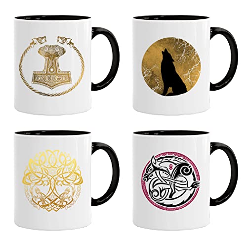 Wikinger Tasse| Wikinger Set 02| Kaffee säuft Kaffee-Becher Geschenk Geschenkidee für alte Männer Papa Opa Kaffeetasse Wikinger-Motiv Tasse mit Spruch | Kaffeetasse | Kaffeetasse | tassen von Acen Merchandise