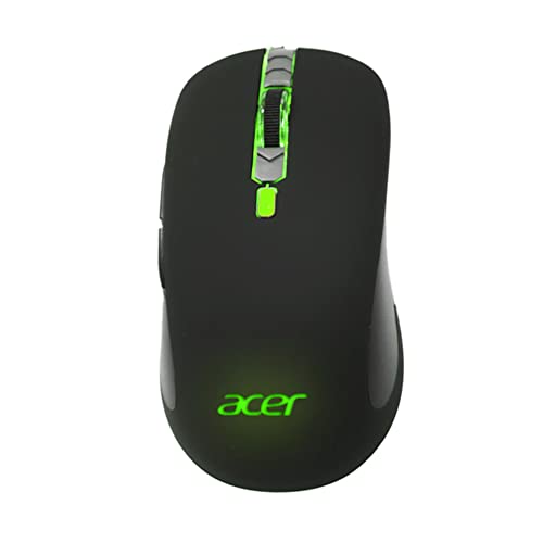 Acer, Gaming-Maus TWIST-GM1100, gummiertes ABS, 4 mehrfarbige LED-Effekte, 6 Tasten, 6400 DPI, 66 IPS, stoffummanteltes Kabel von Acer