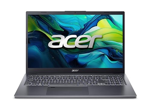 Acer Aspire 15 (A15-51M-50SF) Laptop | 15,6" FHD IPS Display | Intel Core 5 120U | 16 GB RAM | 512 GB SSD | Intel Grafik | Windows 11 | QWERTZ Tastatur | grau von acer