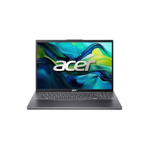 Acer Aspire 16 (A16-51GM-53Q3) Laptop | 16" WUXGA IPS Display | Intel Core 5 Prozessor 120U | 16 GB RAM | 512 GB SSD | NVIDIA Geforce RTX 2050 | Windows 11 | QWERTZ Tastatur | Gray von Acer
