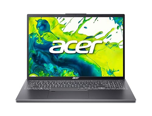 Acer Aspire 16 (A16-51GM-53Q3) Laptop | 16" WUXGA IPS Display | Intel Core 5 Prozessor 120U | 16 GB RAM | 512 GB SSD | NVIDIA Geforce RTX 2050 | Windows 11 | QWERTZ Tastatur | Gray von Acer