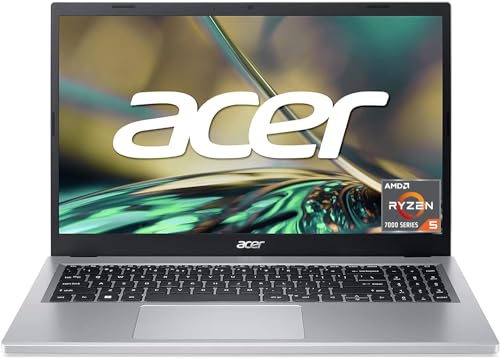 Acer Aspire 3 (A315-24P-R9JA) Laptop | 15.6 FHD Display | AMD Ryzen 5 7520U | 16GB RAM | 512GB SSD | AMD Radeon Graphics | Windows 11 | QWERTZ Keyboard | Silver von Acer