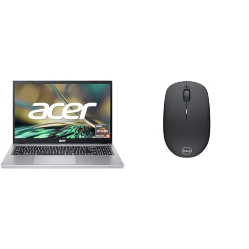 Acer Aspire 3 (A315-24P-R9JA) Laptop | 15.6 FHD Display & Dell 570-AAMH WM126 Wireless-Maus schwarz von Acer