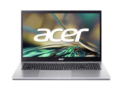 Acer Aspire 3 (A315-59-53DW) Laptop, 15,6" FHD Display, Intel Core i5-1235U, 16 GB RAM, 1 TB SSD, Intel Iris Xe Grafik, Windows 11, QWERTZ Tastatur, Silber von acer