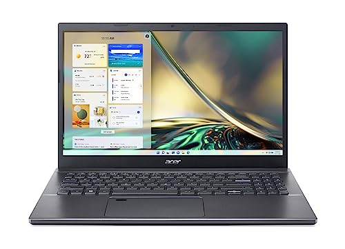 Acer Aspire 5 (A515-57-50HC) Laptop | 15, 6" FHD Display | Intel Core i5-12450H | 16 GB RAM | 512 GB SSD | Intel UHD Grafik | Windows 11 | QWERTZ Tastatur | grau von Acer