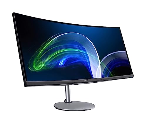 Acer CB342CUR Monitor 34 Zoll (86 cm Bildschirm) QHD, 75Hz OC, 60Hz, 1ms (VRB), 2xHDMI 2.0, DP 1.2, höhenverstellbar, HDMI/DP FreeSync von Acer