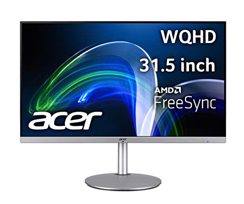 Acer CBA322QU Monitor 31,5 Zoll (80 cm Bildschirm) WQHD, 75Hz, 1ms (VRB), 2xHDMI 2.0, DP 1.2, höhenverstellbar, DP/HDMI FreeSync, schwarz von Acer