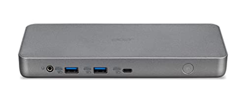 Acer Chrome USB Type C Dock II (1x USB 3.1 Type-C (PD), 2x USB 3.1 Gen. 2, 4x USB 3.1 Typ-A, 2x Displayport (4K), 2x HDMI 2.0 (4K), Audio, LAN RJ-45, PXE Boot, Kensington Lock, WWCB-zertifiziert) grau von acer