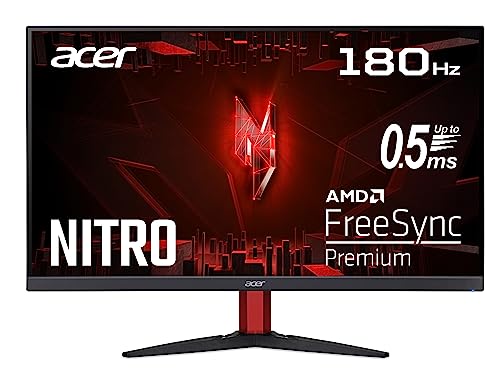 Acer Nitro KG272S3 Gaming Monitor 27 Zoll (69 cm Bildschirm) Full HD, 180Hz, bis zu 0.5ms (GTG), 2xHDMI 2.0, DP 1.2, FreeSync Premium, Schwarz von Acer