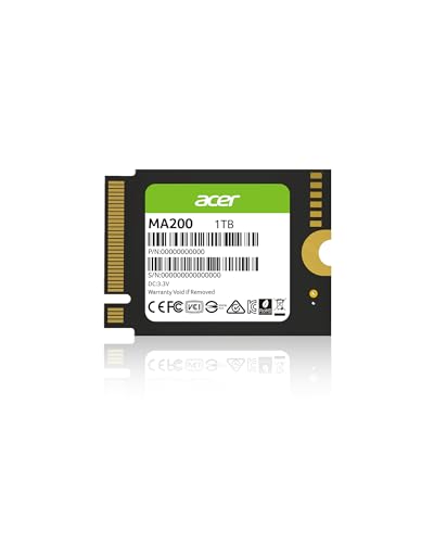 acer MA200 M.2 2230 SSD 1TB Gen4: bis zu 5200 MB/s Lesegeschwindigkeit, PCIe 4.0 NVMe Interne Festplatte mit HMB & SLC – Solid State Drive für Laptop/Desktop PC acer MA200 M.2 2230 SSD 1TB Gen4: bis zu 5200 MB/s Lesegeschwindigkeit, PCIe 4.0 NVMe Interne Festplatte mit HMB & SLC – Solid State Drive für Laptop/Desktop PC von acer