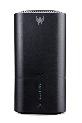 Acer Predator ​Connect X5 5G CPE Gaming Router (5G Router/LTE Router) | WiFi 6 | Dual Band (2.4 & 5.0 GHz) | Nano SIM | Intel Killer | WAN, LAN, USB 3.0 von Acer