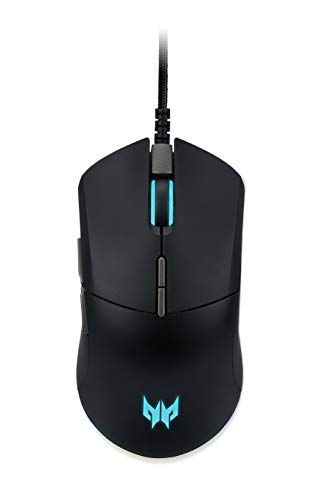 Acer Predator Maus Cestus 330, Gaming-Maus, ergonomisches Design, bis zu 16000 DPI, 5 DPI-Shift-Setting-Stufen, 7 programmierbare Tasten, 400 IPS, Beschleunigung 40 g, Polling Rate 1 ms/1000 Hz, von acer