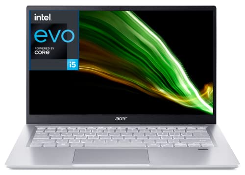 Acer Swift 3 SF314-511-53BW Evo Intel Core i5-1135G7 Ordinateur Portable Ultrafin 14 Zoll FHD IPS, PC Portable (RAM 8Go, SSD 512 Go, Intel Iris XE Graphics, Windows 11, Clavier AZERTY, Gris von Acer