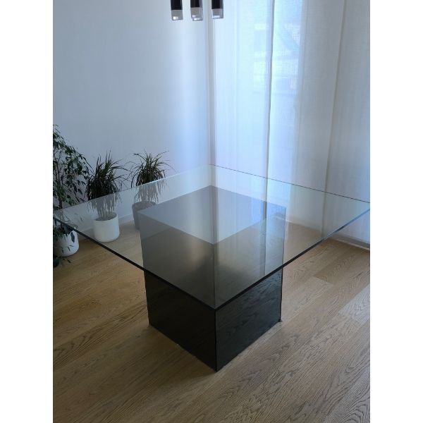 Glasstisch Blok von Nanda Vigo, Acerbis von Acerbis