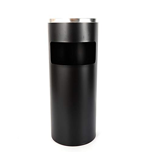 30L Standascher Mülleimer,Acesunny Hotelbedarf Aschenbecher Standascher Standaschenbecher mit herausnehmbareren Inneneimer Papierkorb Edelstahl Außen (black) von Acesunny