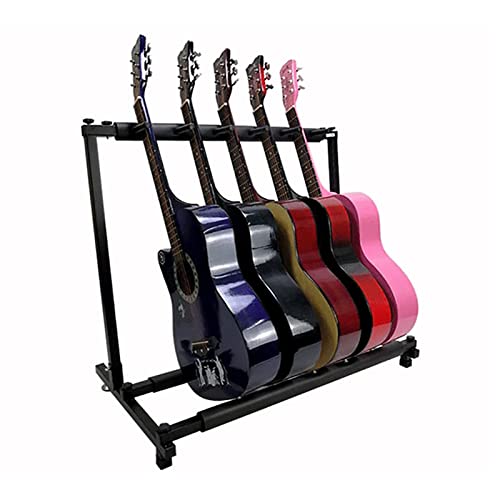 Acesunny 5 Gitarren Gitarrenständerhalter Mehrsitziger E-Gitarre Ständer Gitarrenhalter Gitarrenständer Universeller Gitarre Halterung Multi Boden Gitarrenhalter von Acesunny