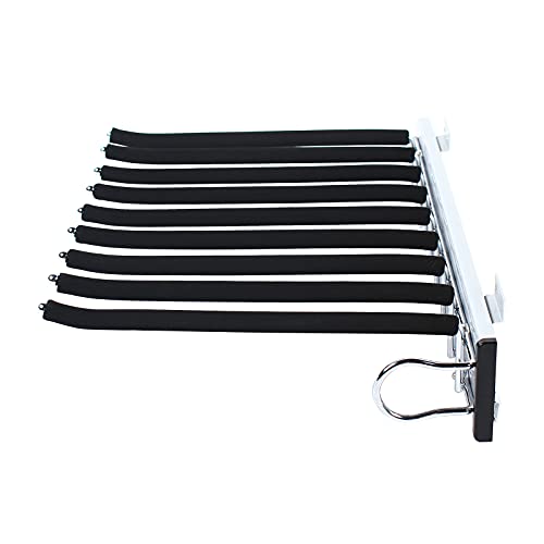 Acesunny Hosenauszug Hosenhalter Hosenbügel ausziehbar Schrankzubehör Ausziehbarer Hosenauszug für Kleiderschrank 48cm Hosenhalter Hosenbügel für 9 Hosen (Einbau rechts) von Acesunny