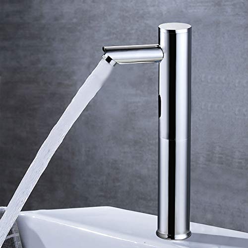 Acesunny Sensor Waschbecken Armatur Bad Infrarot Mischbatterie Automatik Wasserhahn Sensorhahn Infrarot Sensor Wasserhahn Touchless Küchenarmatur Körper Chrom (20CM) von Acesunny