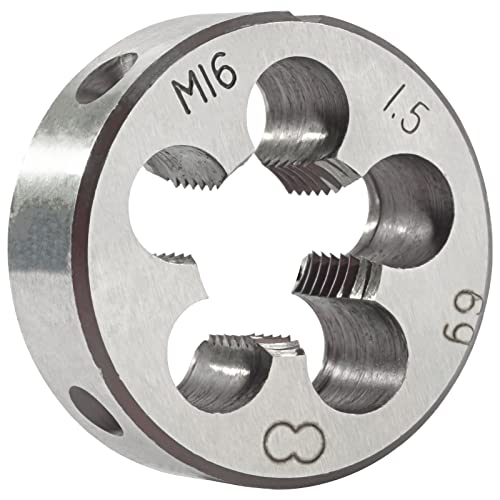 Aceteel M16 x 1,5 mm metrisches rundes Gewindeschneider, Rechtshänder, Maschinen-Gewindeschneider, M16 x 1,5 von Aceteel