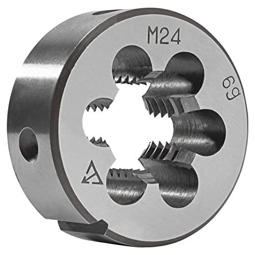 Aceteel M24 x 3 mm metrisches rundes Gewindeschneider, Rechtshänder, Maschinen-Schneideisen M24 x 3 von Aceteel