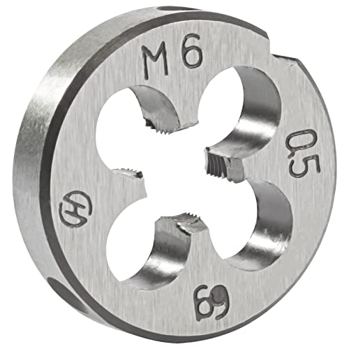 Aceteel M6 x 0,5 mm metrisches rundes Gewindeschneider, Rechtshänder, Maschinen-Gewindeschneider, M6 x 0,5 von Aceteel