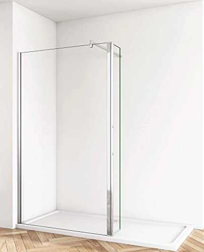 Acezanble 80x200cm Duschwand Duschabtrennung Duschtrennwand 8mm Nano Glas mit 30cm Beweglichem Panel von Acezanble
