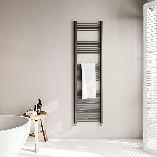 Acezanble Badheizkörper 1800 x 500 mm Anthrazit Vertikal Garade mit Seitenanschluss Heizung Handtuchwärmer Handtuchheizkörper 851W Design Heizkörper Handtuchhalter Handtuchtrockner von Acezanble