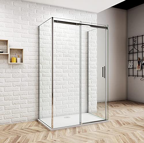Acezanble Duschabtrennung 110x90x90cm Duschkabine U-FORM U-Kabine Dusche 6mm glas Duschtür H195cm Acezanble Duschabtrennung 110x90x90cm Duschkabine U-FORM U-Kabine Dusche 6mm glas Duschtür H195cm von Acezanble