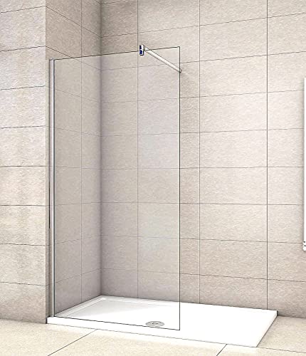 Acezanble Duschabtrennung 130x200cm Walk in Dusche Duschwand mit 8mm Klarglas von Acezanble
