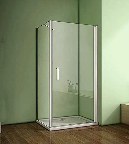 Acezanble Duschkabine 90x90cm Duschabtrennung Eckeinstieg Duschtür Dusche mit 5mm ESG Sicherheitsklarglas H185cm von Acezanble