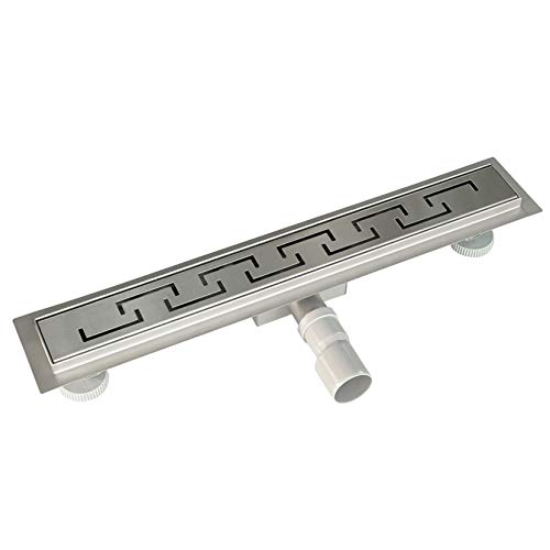 Acezanble Duschrinne Edelstahl Baodenablauf Duschablauf Komplettset extra flach korrosionsresistant Geruchssicher mit Siphon Haarsieb Geruchsstop (90 cm) von Acezanble